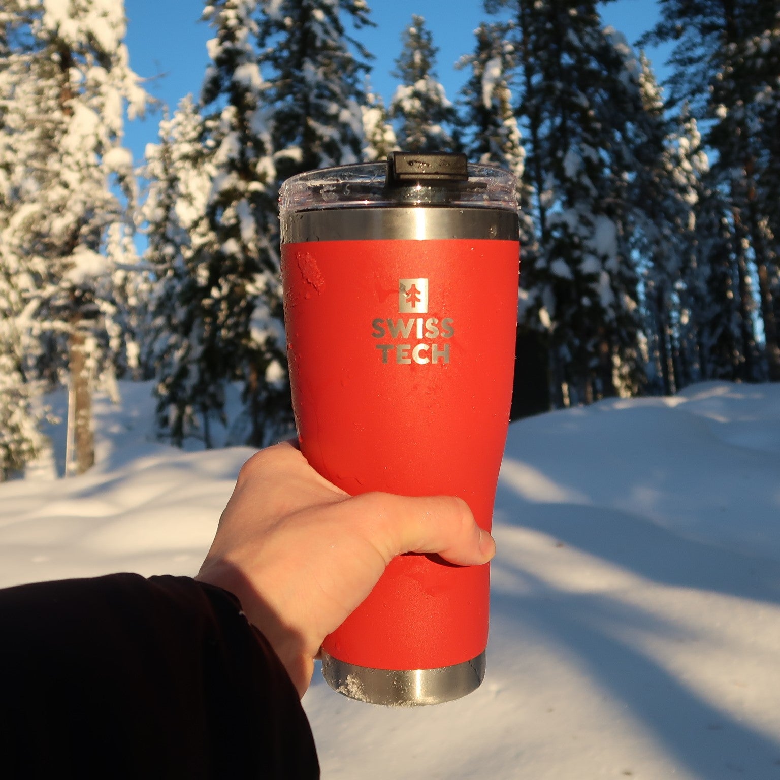 Auslaufsicherer Thermobecher 590 ml - Rot